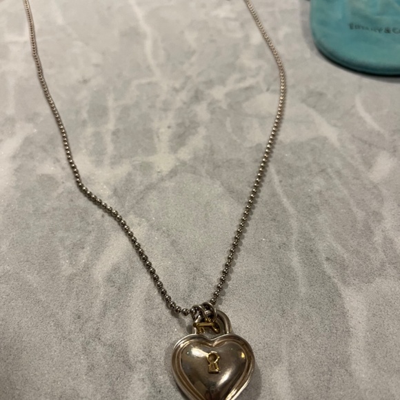 Rare 1994 Tiffany & Co. Heart and Key Necklace - Picture 2 of 6
